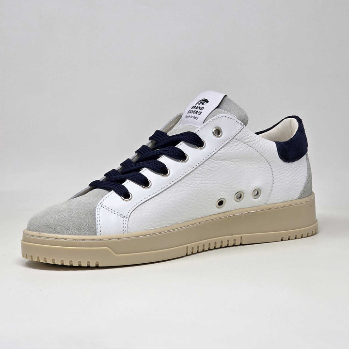 PAUL PELLE BIANCO CAMOSCIO BLU NAVY