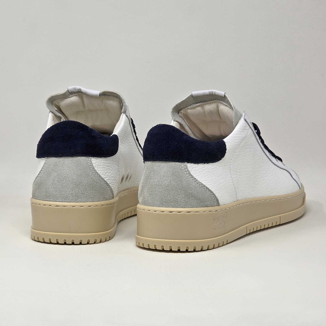 PAUL PELLE BIANCO CAMOSCIO BLU NAVY