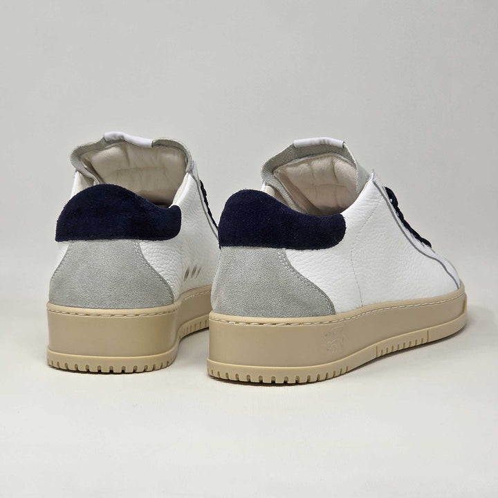 PAUL PELLE BIANCO CAMOSCIO BLU NAVY